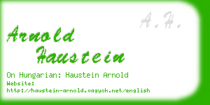 arnold haustein business card